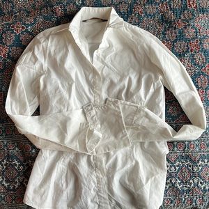Zara white button down shirt